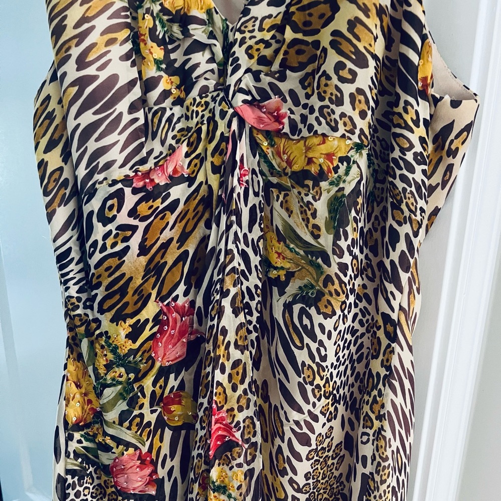CHETTA B LEOPARD DRESS SIZE 12 so cute and sparkly 💫
